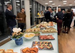 Hier ist das Buffet bei der DRIMAS Büroeröffnung